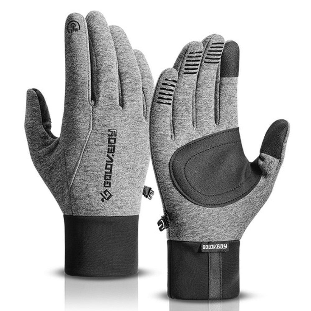 golovejoy handschuhe GOLOVEJOY Winter Cycling Anti-Slip Touchscreen Gloves – Grey / L – Lux-Case