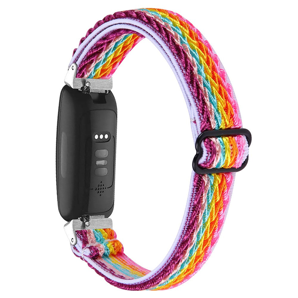 Fitbit Inspire 3 woven nylon strap Rainbow