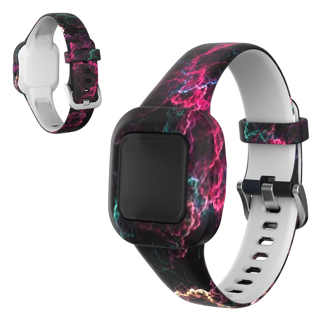 Garmin Vivofit Jr 3 pattern in silicone watch band - Black / Red