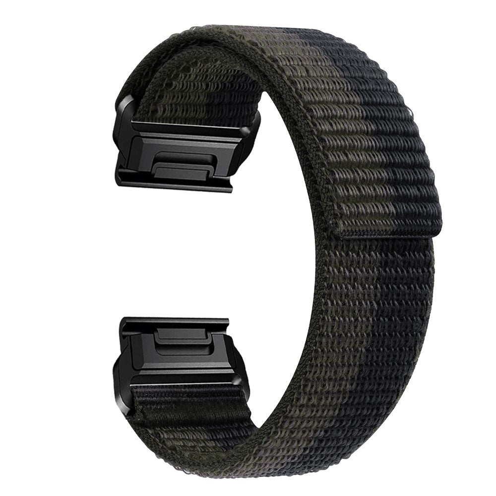 26mm nylon strap for Garmin watch Black Grey – Lux-Case