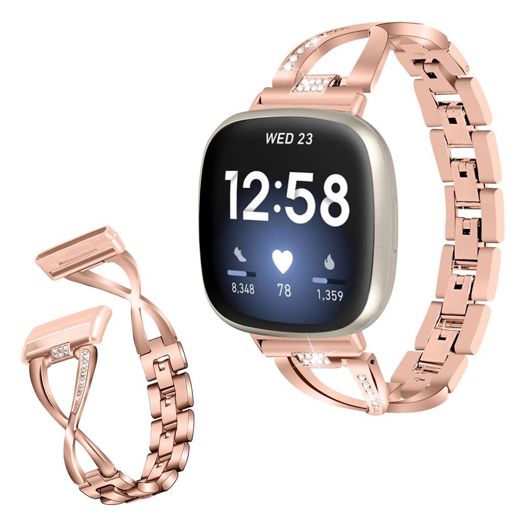 Fitbit versa rose sales gold metal strap