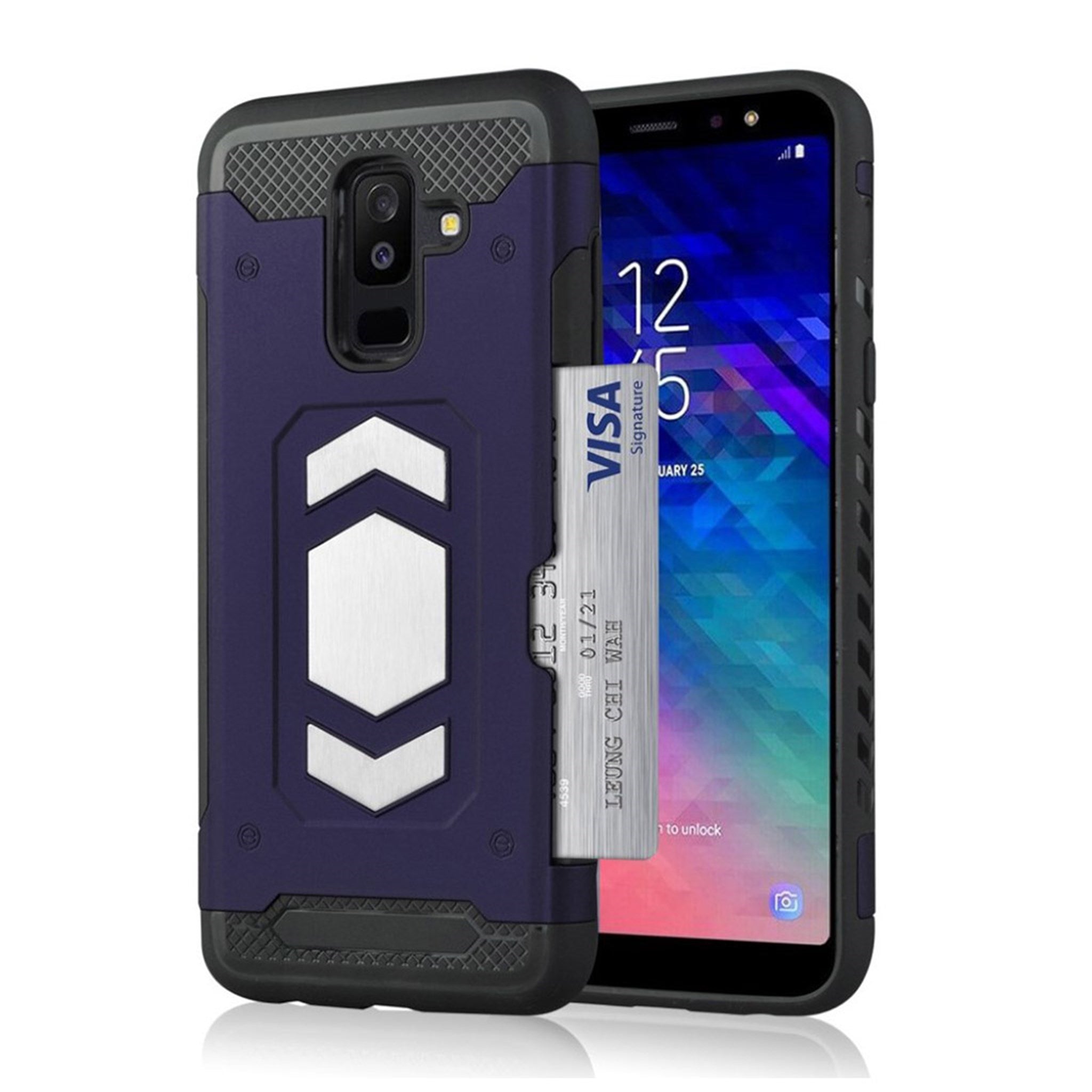 Samsung Galaxy A6 Plus (2018) combo shell case with magnetic