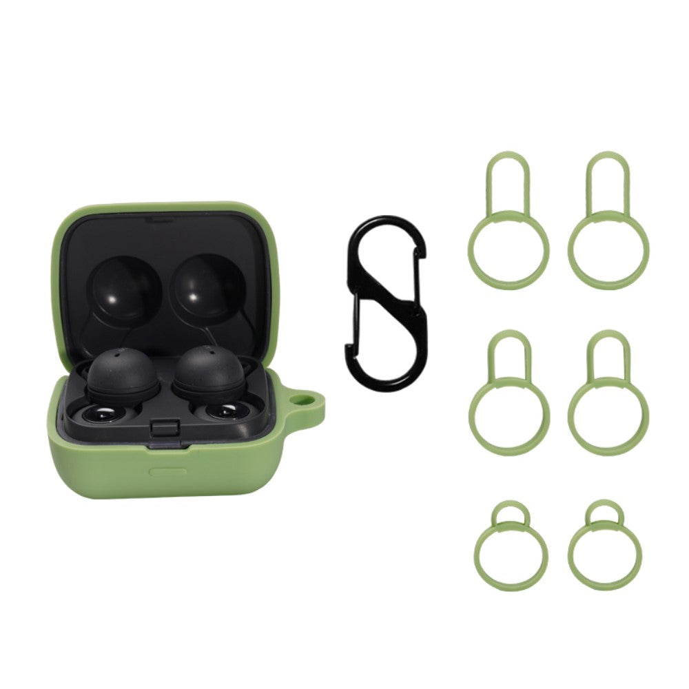 Sony LinkBuds silicone charging case with buckle Green