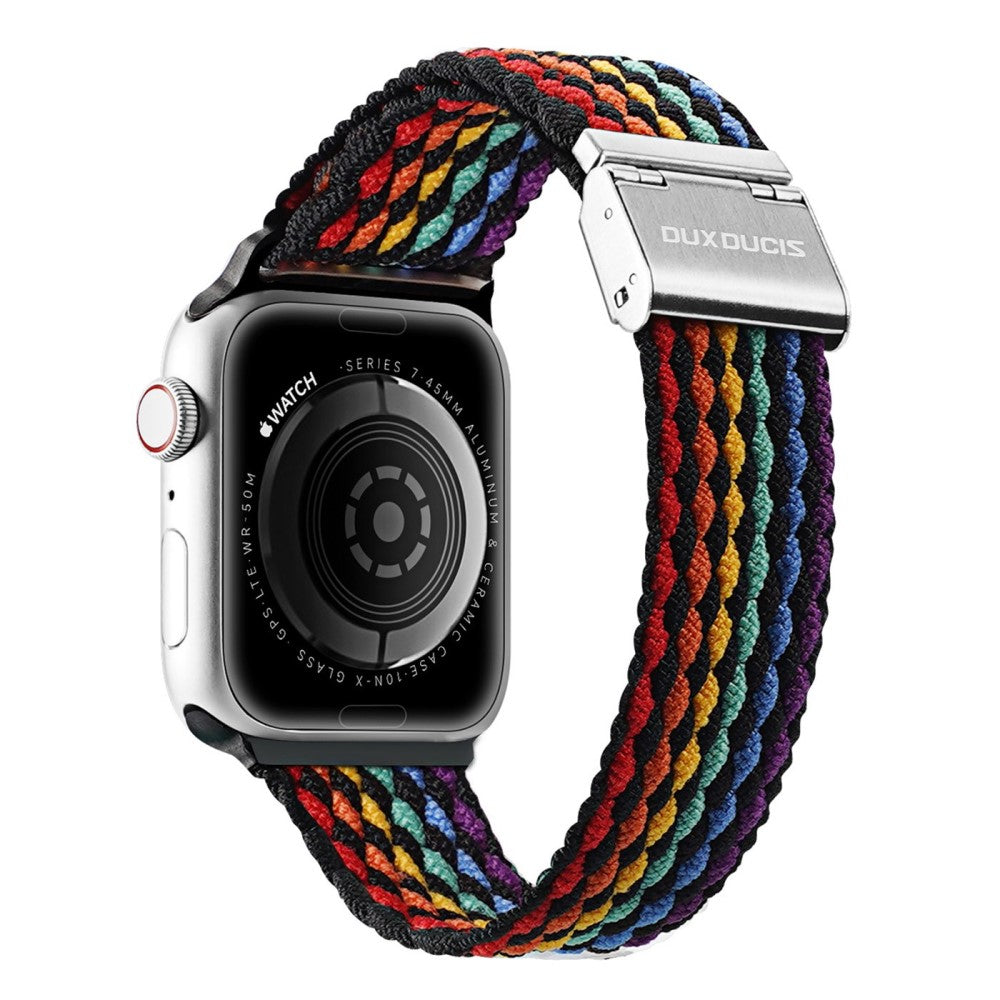 DUX DUCIS Apple Watch Series 8 (45mm) / Watch Ultra nylon elastic watch  strap - Pale Stripes