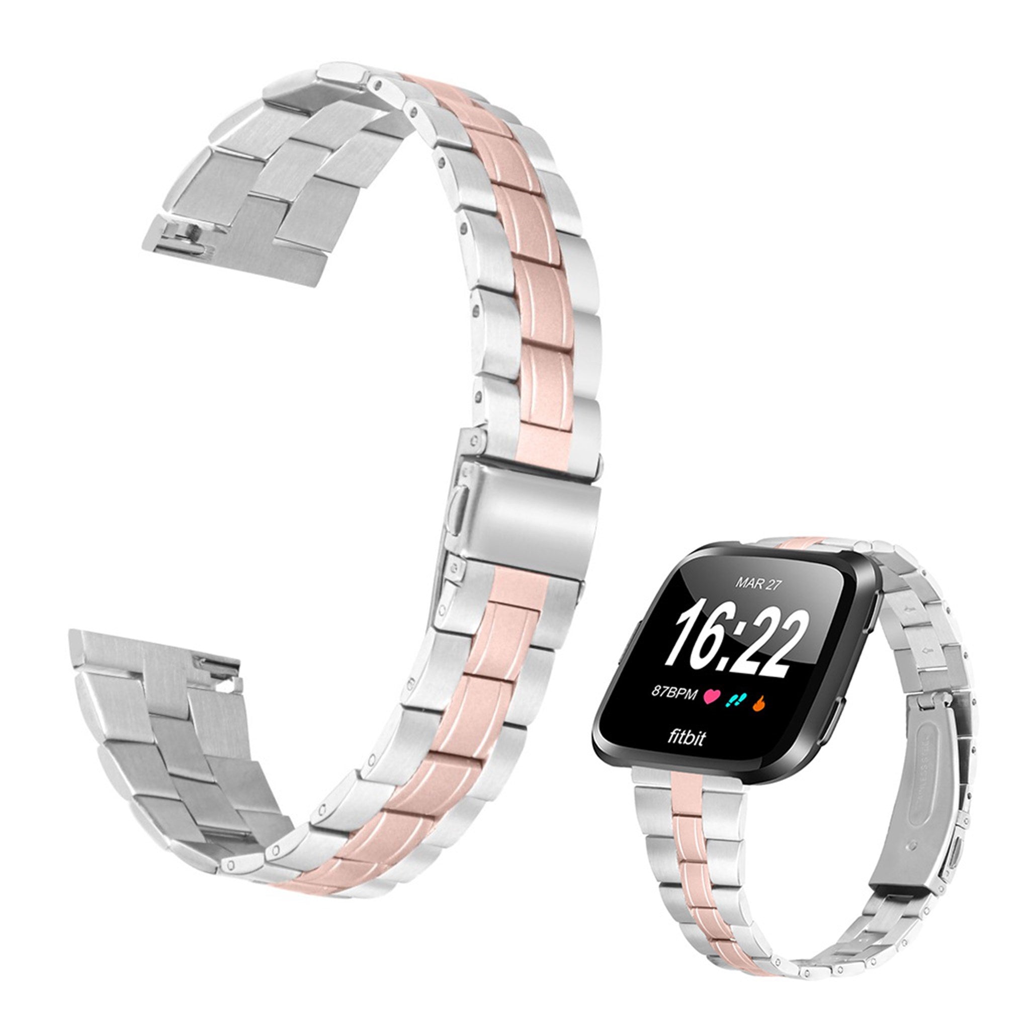 Rose gold fitbit outlet versa band