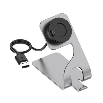 Metallic style charging dock for Garmin watch - Grey