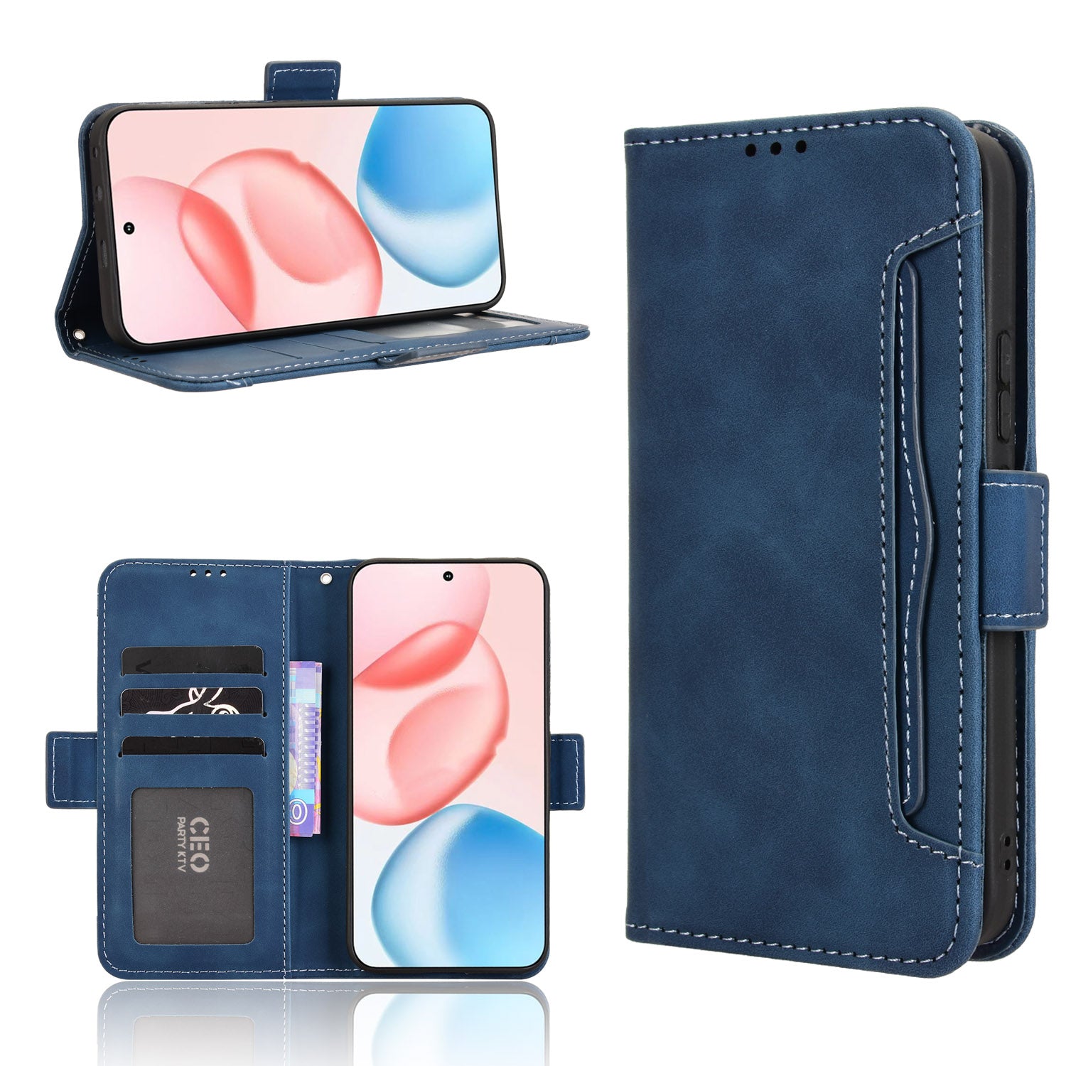 Phone Case For Honor 400 (6.55-Inch), With Card Slots Magnetic Closure Shockproof Flip Cover Leather Case Flying Butterfly