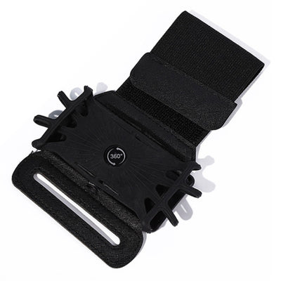 Rotating Silicone Strap Phone Holder - Black Universal Fit for 4.5-6.7 Phones