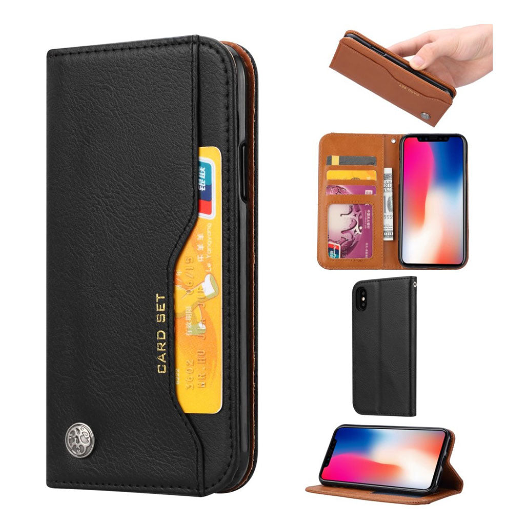 iPhone Xr auto absorbed leather flip