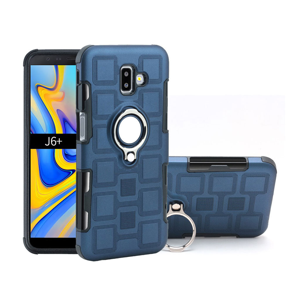 Samsung Galaxy J6 Plus (2018) geometric pattern combo case - Dark Blue