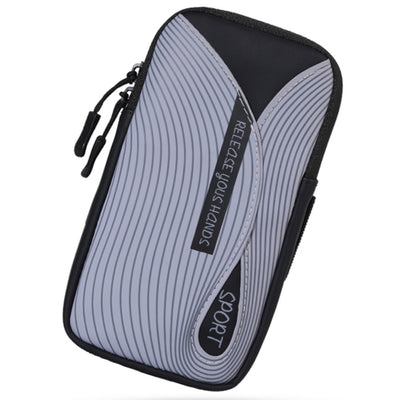 Universal leather armband bag for 6.8 inch phone - Black