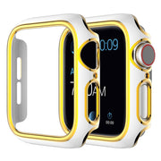 Shiny color adornment cover for Apple Watch Series 3/2/1 38mm - White / Gold