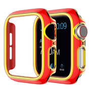 Shiny color adornment cover for Apple Watch Series 3/2/1 38mm - Red / Gold