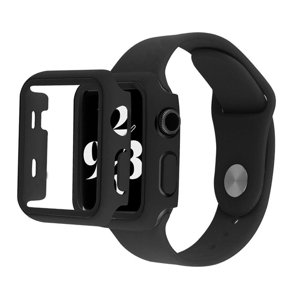 Apple Watch Series 6 / 5 40mm cover with tempered glass + watch band - Black