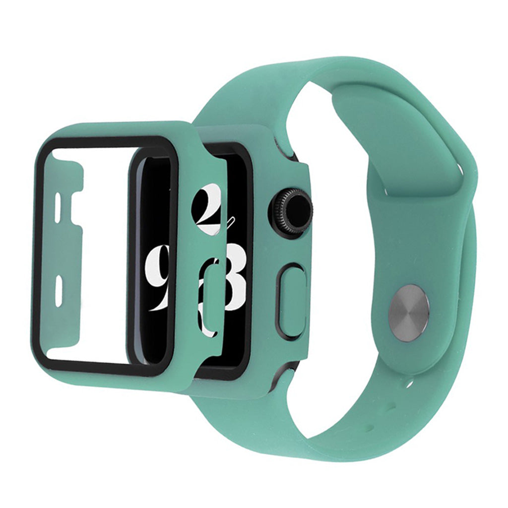 Apple Watch Series 6 / 5 40mm cover with tempered glass + watch band - Green