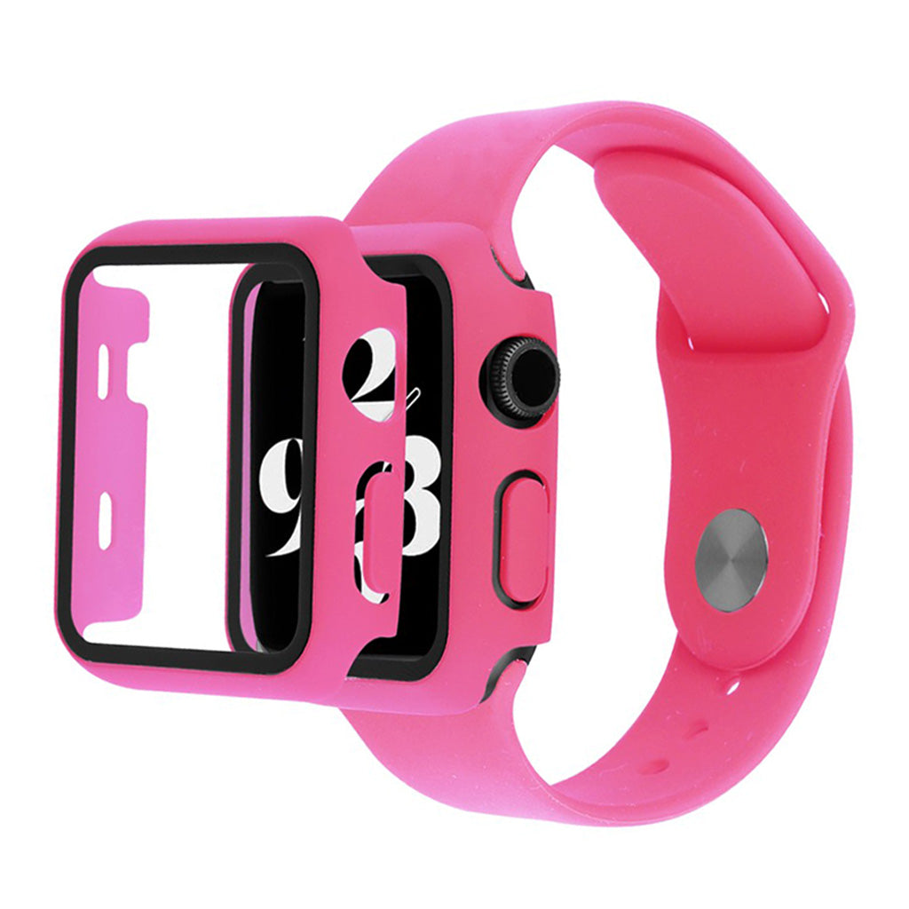 Apple Watch Series 6 / 5 40mm cover with tempered glass + watch band - Rose