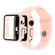 Apple Watch Series 6 / 5 40mm cover with tempered glass + watch band - Light Pink