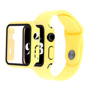 Apple Watch Series 6 / 5 40mm cover with tempered glass + watch band - Yellow
