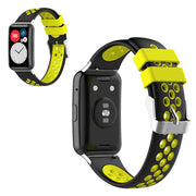 Huawei Watch Fit two-tone silicone watch band - Black / Yellow