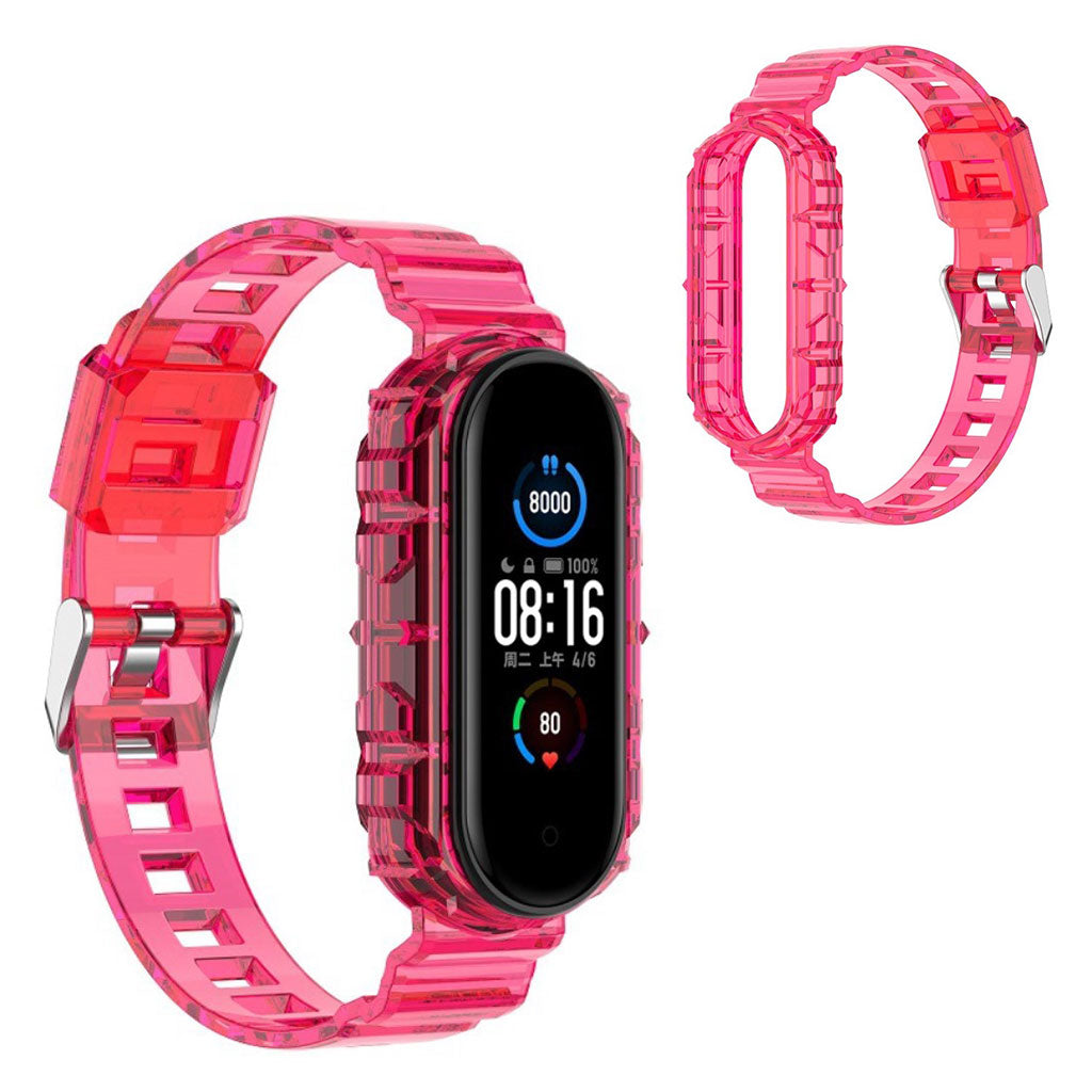 Xiaomi Mi Smart Band 6 / 5 clear style watch band - Rose