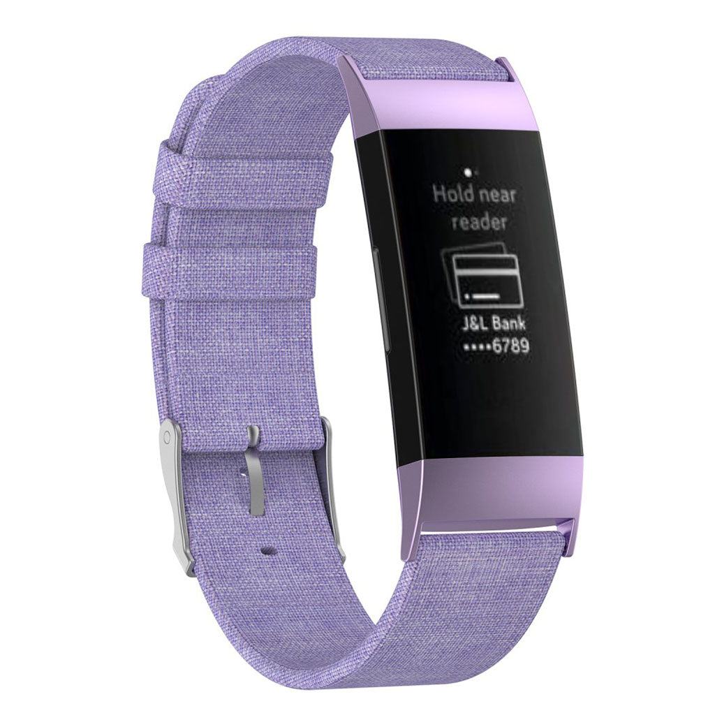 Fitbit Charge 3 stylish canvas watch band - Purple