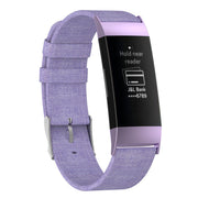 Fitbit Charge 3 stylish canvas watch band - Purple