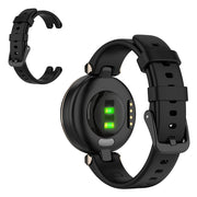 Silicone solid color watch band for Garmin Lily - Black
