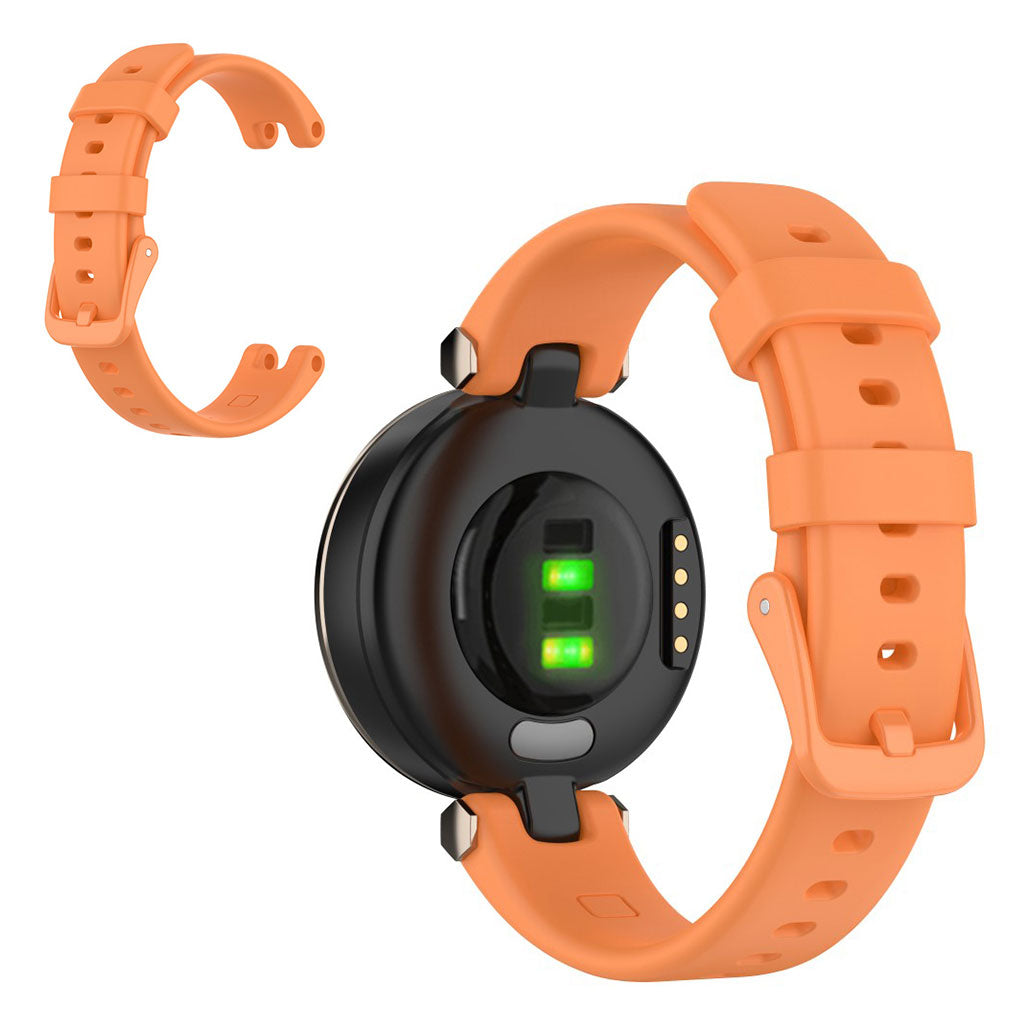 Silicone solid color watch band for Garmin Lily - Orange