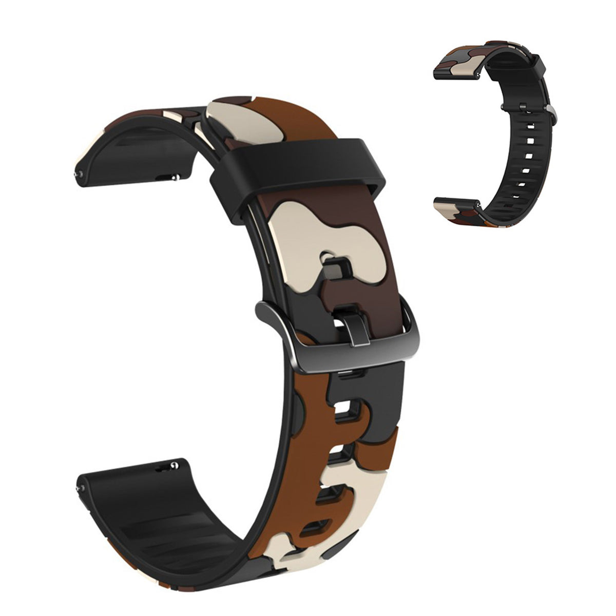 20mm Universal stylish camouflage watch band Coffee