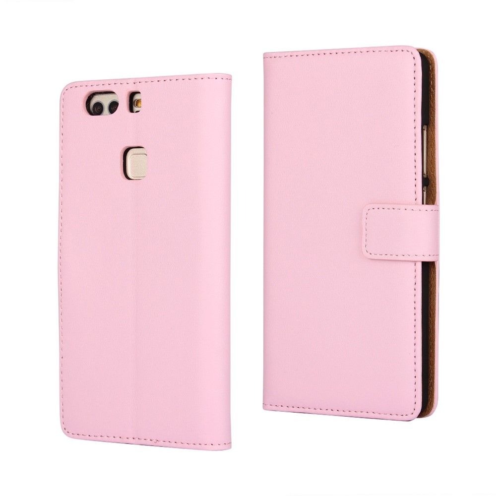 Lux-Case Pink Leather Flip Case for Huawei P9 Plus