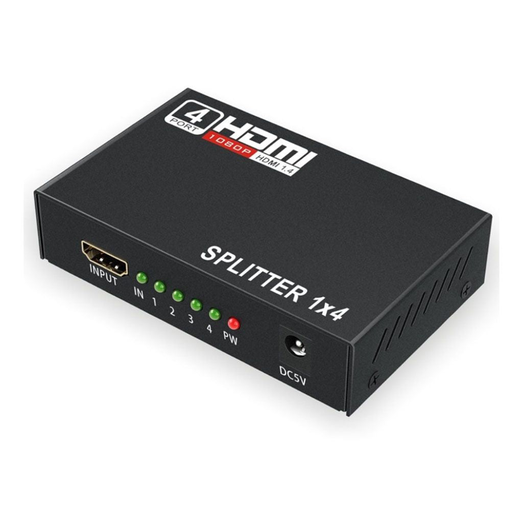 Universal 1x4 HDMI splitter 1 input to 4 output HDMI video monitor splitter EU Plug
