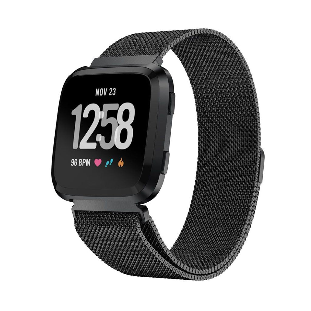 Luxury Milanese Fitbit Versa stainless steel watch strap