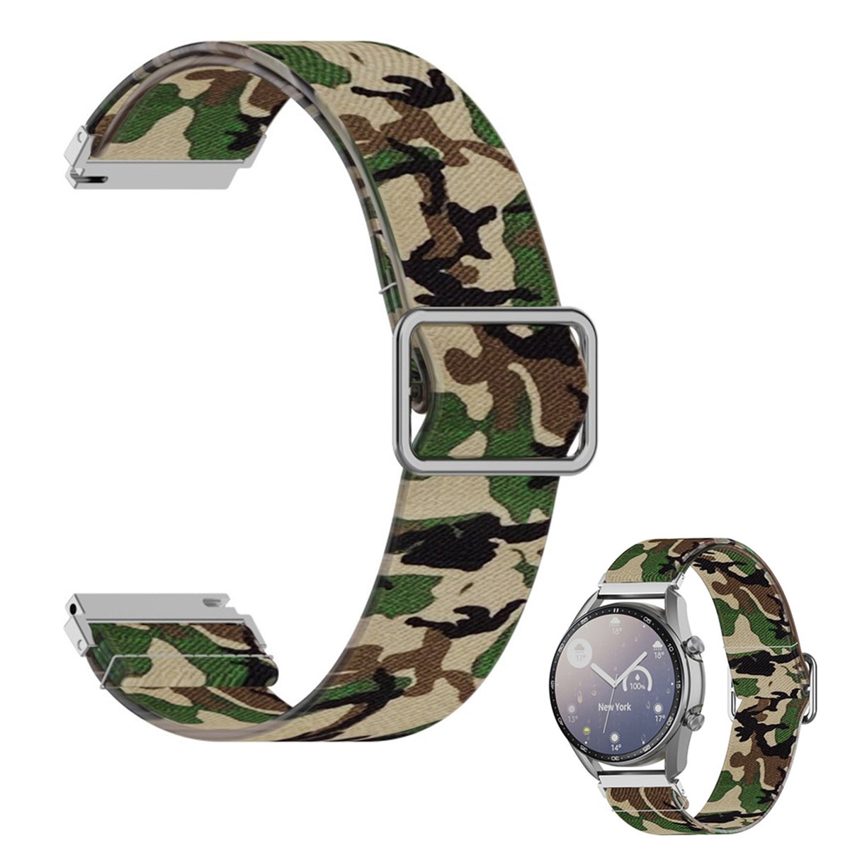 22mm Universal pattern printing nylon watch band Camouflage