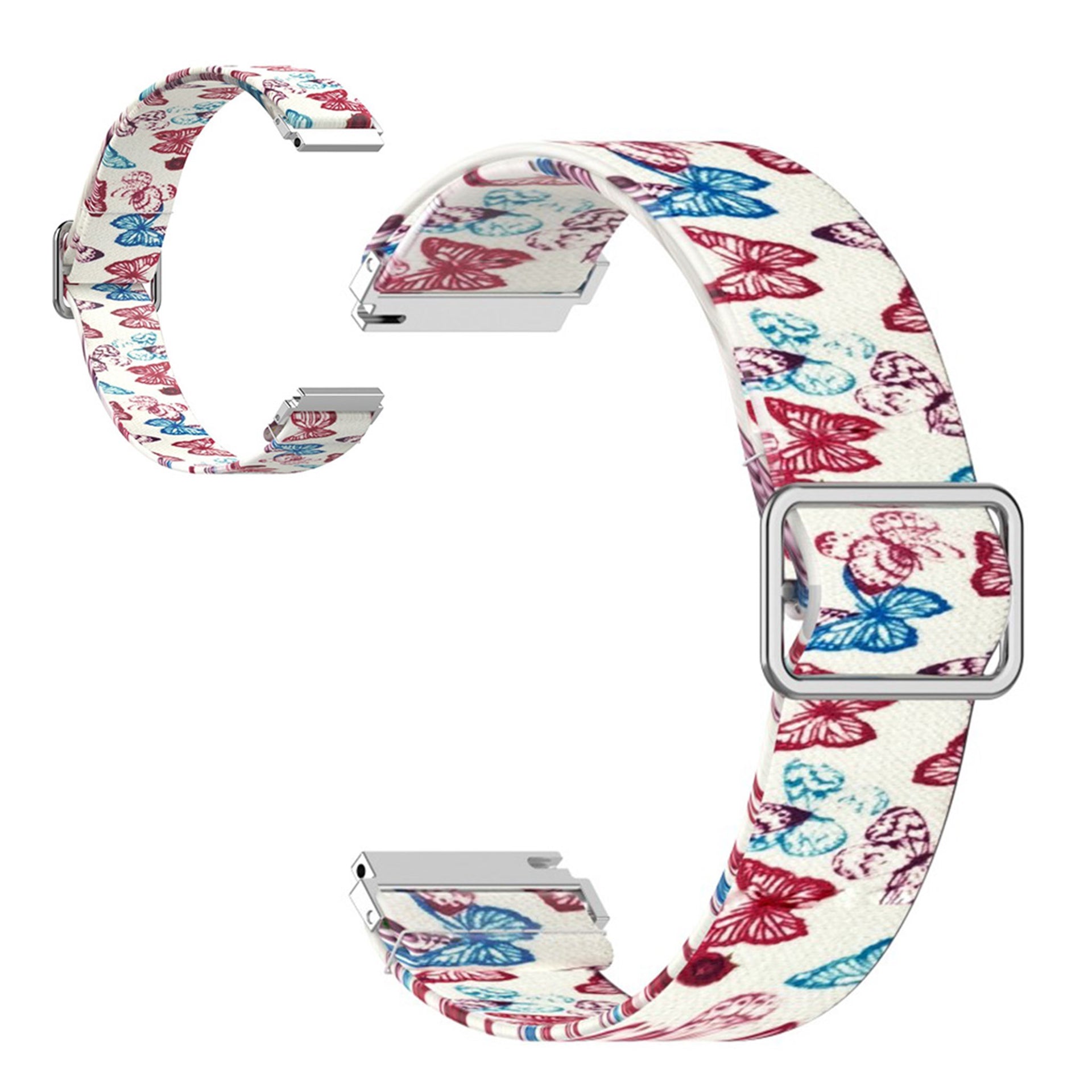 20mm Universal pattern printing nylon watch band Butterfly