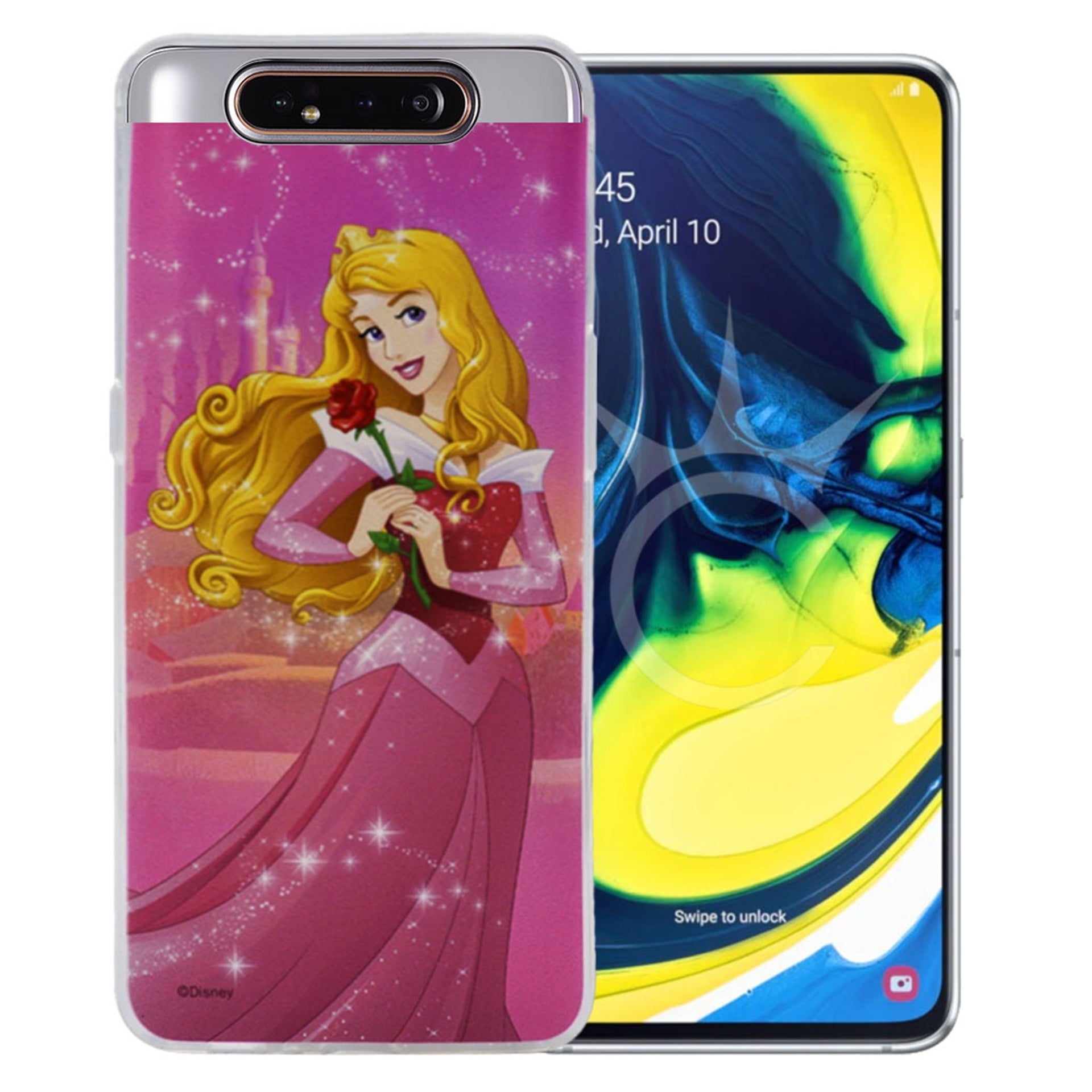 Aurora #01 Disney cover for Samsung Galaxy A80 Pink