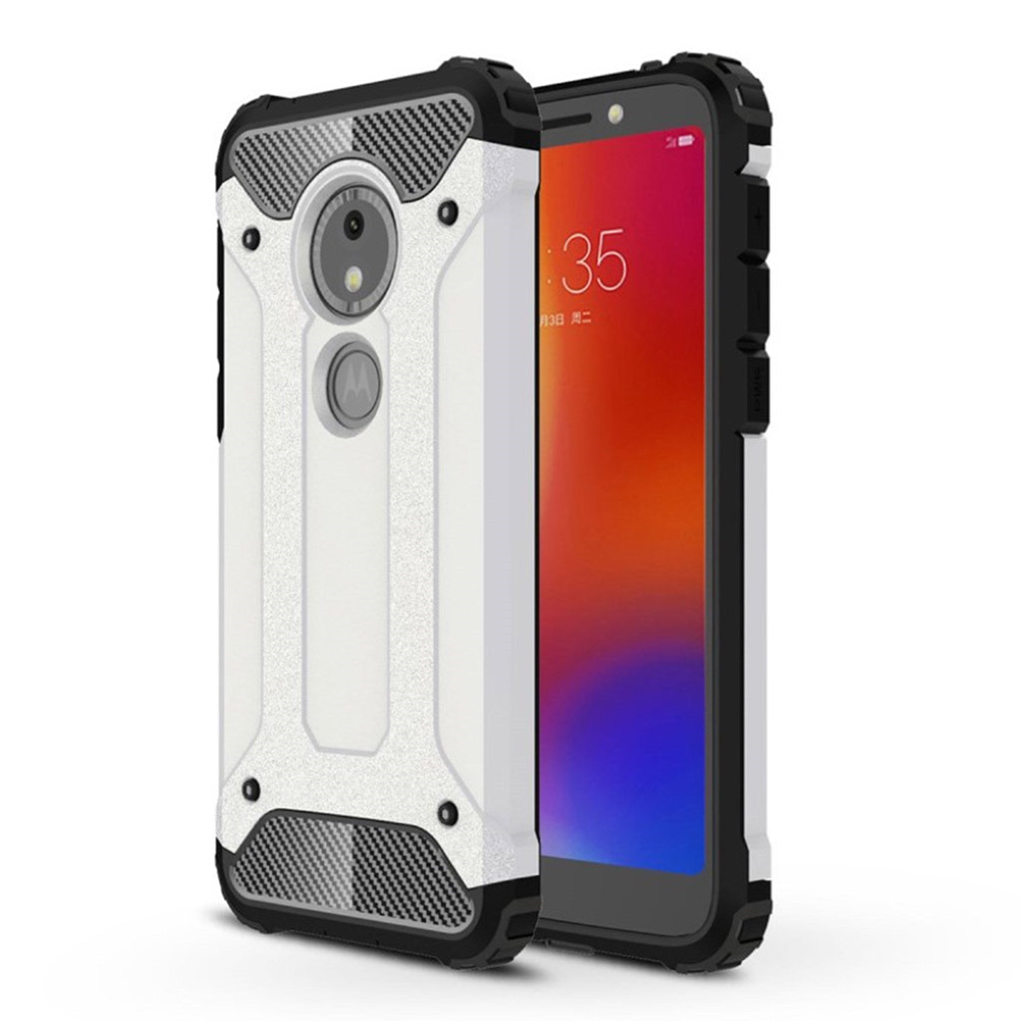 Motorola Moto E5 Play armor guard hybrid case White