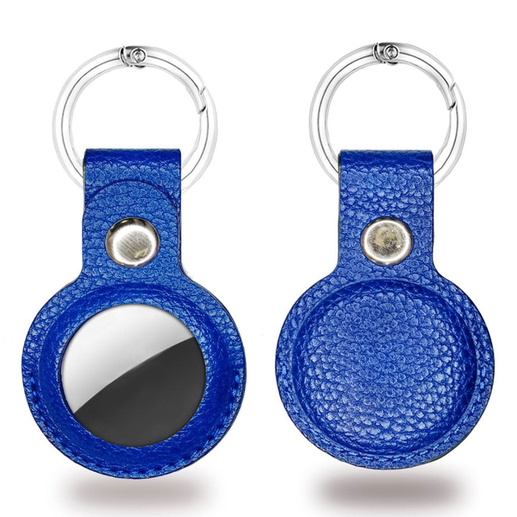 AirTags litchi skin leather key ring