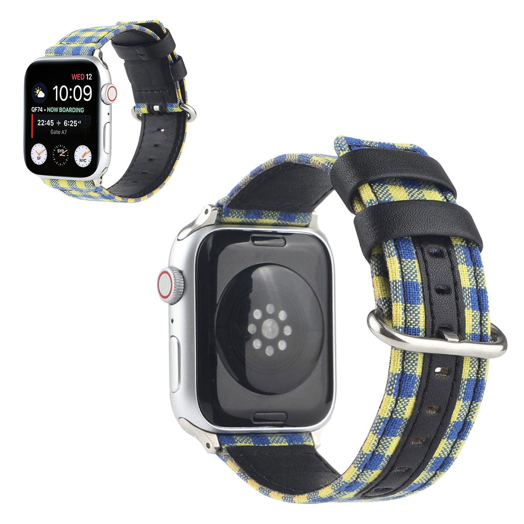 Apple Watch Series 6 5 40mm lattice pattern watch band Yellow