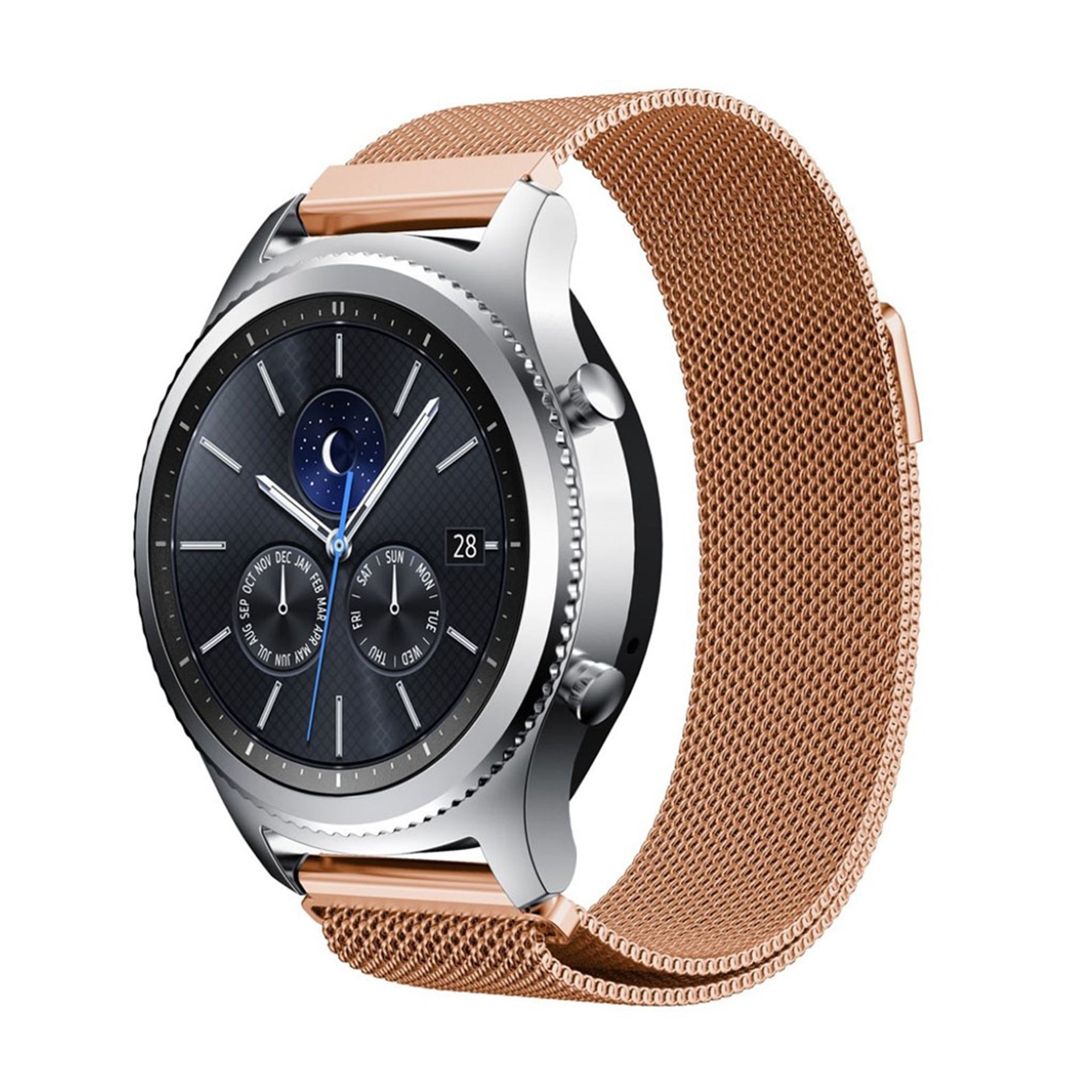 Milanese Samsung Gear S3 stainless steel magnetic watchband Rose Gold
