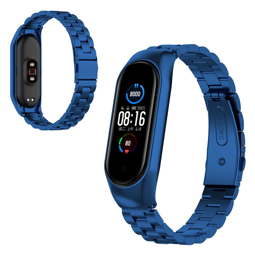 Xiaomi Mi Smart Band 6 / 5 stainless steel watch band - Blue