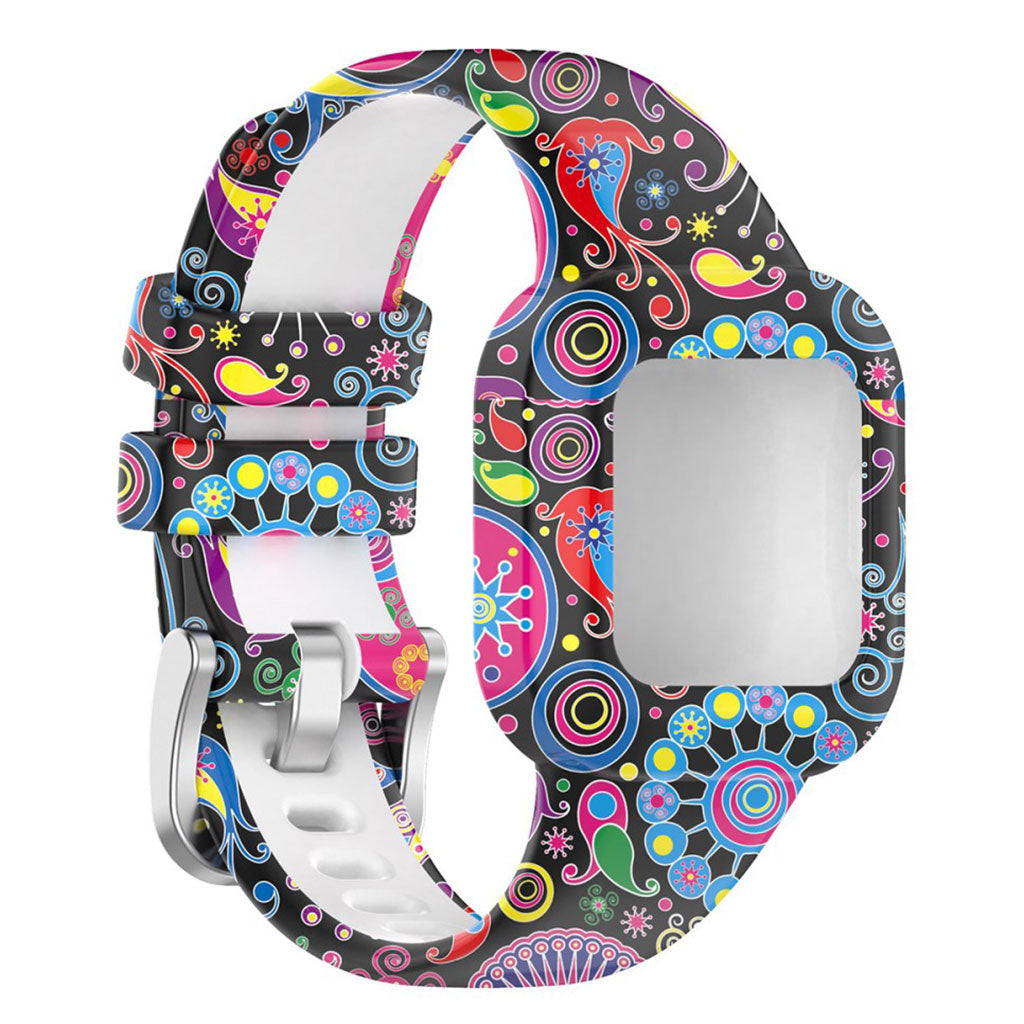 Garmin Vivofit Jr 3 pattern silicone watch band Peacock