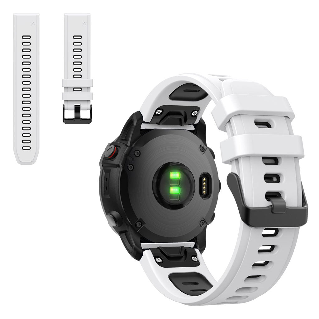 Dual silicoone watch band Garmin watch White