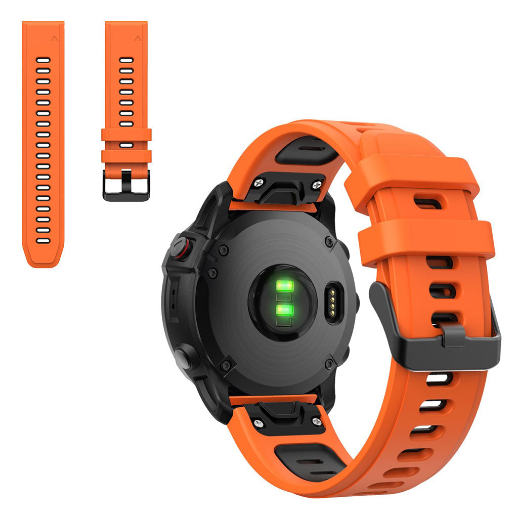 Dual silicoone watch band Garmin watch Orange