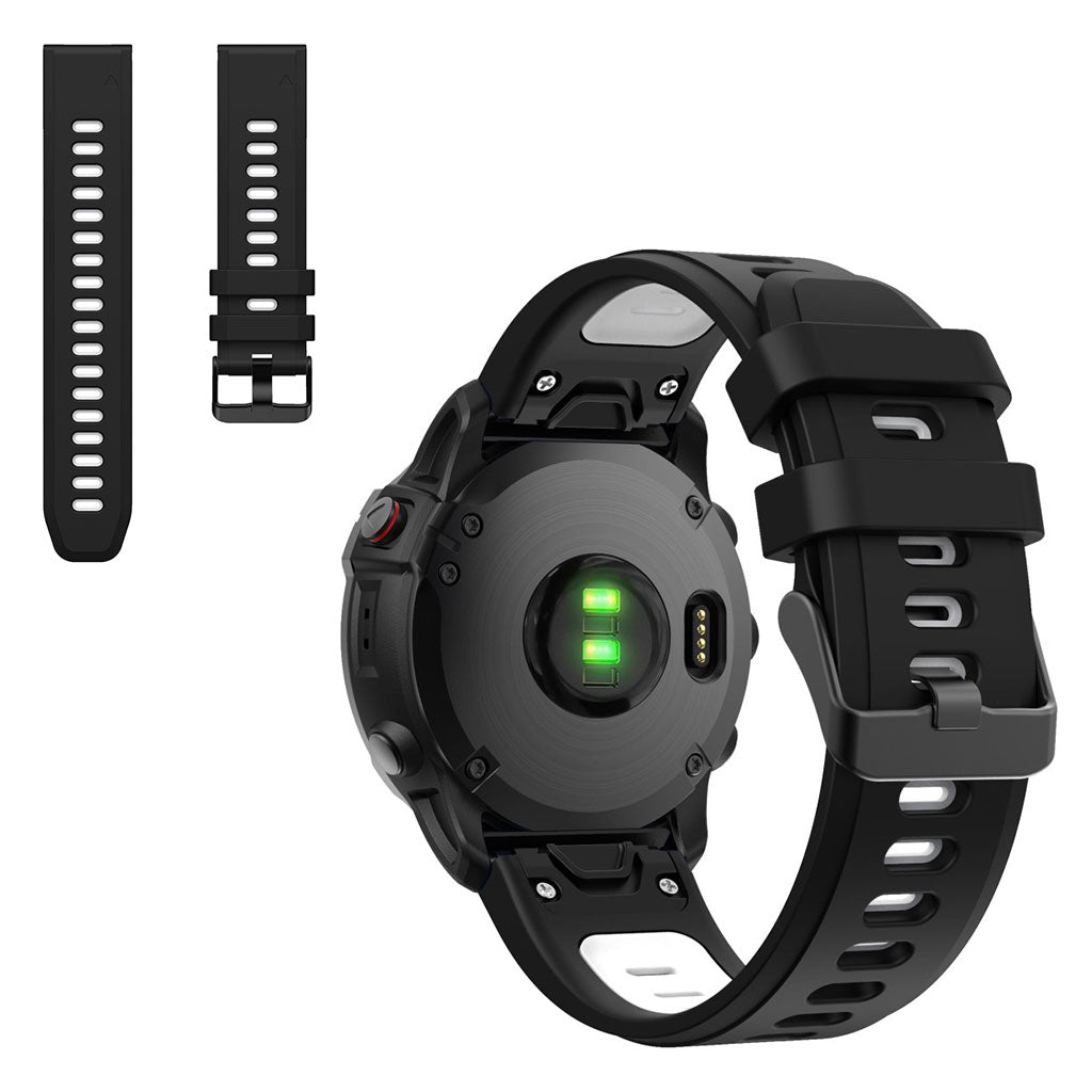 Dual silicoone watch band Garmin watch White