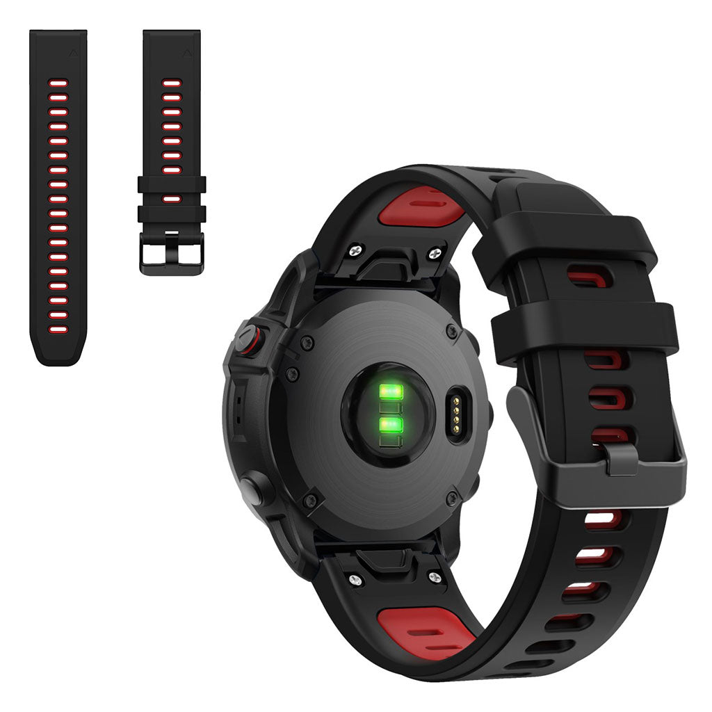 Dual silicoone watch band Garmin watch Red