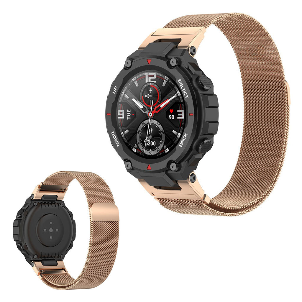 Amazfit T Rex Pro T Rex shiny stainless steel watch band Rose Gold